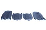 Triumph TR5-250 Front Seat Cover Kit - Blue Vinyl with White Piping - RF4058BLUE
