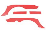 Rear 1/4 - Wheel Arch Trim Panels Pair - Red - RG1108RED