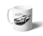 Jaguar XK8 Coupe 06-09 Mug - Black & White with Reg - RJ1055BWMUG