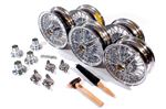 MWS Centre Lock Wire Wheels - Chrome Conversion Kit - 5.5 x 13 with Two Eared Centres - RL122155J