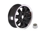 Classic 8 Spoke Alloy Wheel - 5.5J x 13 with Centre - Each - Black/Silver - RL147055X13BLK