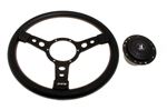 Vinyl 14 inch Steering Wheel with Black Spokes - Black Boss - RL1658 - Mountney