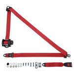 Rear Seat Belt Kit - Inertia Reel Type - Each - Red - RO1086RED - Securon