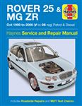 Workshop Manual Rover 25 and MG ZR 99-04 (V to 54) - RP1004 - Haynes