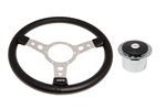 Vinyl 14 Inch Steering Wheel With Polished Centre - Polished Boss- RP1511A - Mountney
