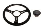Steering Wheel 14" Vinyl With Black Centre Black Boss - RP1519 - Mountney