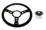 Vinyl 14 Inch Steering Wheel With Black Centre - Polished Boss - RP1519A - Mountney