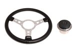 Steering Wheel 14" Vinyl With Polished Centre Polished Boss - RP1521A - Mountney