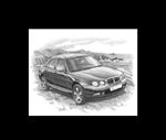 Rover 75 Saloon up to 2004 Personalised Portrait in Colour - RP1544COL