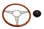 Moto-Lita Steering Wheel and Boss Kit - 14 Inch Wood - Flat With Holes - RP1678