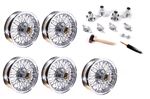 Wire Wheel Conversion Kit - Banjo Axle with 2 Ear Spinners - 5.5J x 14 inch - Chrome - RP1736C