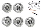 Wire Wheel Conversion Kit - Banjo Axle with 2 Ear Spinners - 5.5J x 14 inch - Painted Silver - RP1736P
