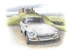 MGB GT V8 Personalised Portrait in Colour - RP1745COL