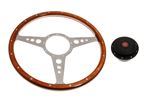 Moto-Lita Steering Wheel and Boss Kit - 14 Inch Wood - Flat With Holes - Thick Grip - RP1763TG