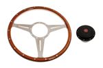 Moto-Lita Steering Wheel and Boss Kit - 14 Inch Wood - Flat With Slots - Thick Grip - RP1764TG