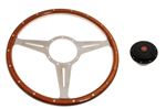 Moto-Lita Steering Wheel and Boss Kit - 14 Inch Wood - Flat With Slots - Thick Grip - RP1768TG