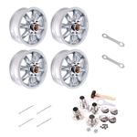 Classic 8 Spoke Centre Lock Alloy Road Wheel Conversion Kit - 5.5J x 14 inch with Octagonal Nuts - RP1791