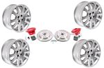 MGF and MG TF 304mm Big Brake Conversion Kit - Front - with 10 Spoke 7x16 inch V-Spoke Silver Wheels - RP2058