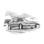 MG ZR Mk1 3 Door Personalised Portrait in Black and White - RP2213BW