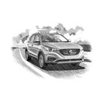 MG ZS 2018on Personalised Portrait in Black and White - RP2215BW