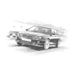 MG ZT Saloon 2000-2004 Personalised Portrait in Black and White - RP2222BW