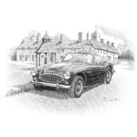 Austin Healey 100-Six ’56-’59 Portrait B/W - RP3134BW