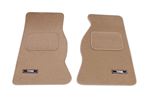 Footwell Overmat Set - Velour - Pair - TR6 Logo - RHD and LHD - RR1165BEIGE