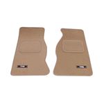 Footwell Overmat Set - Velour - Pair - TR6 Logo - RHD and LHD - RR1165BEIGE