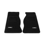 Footwell Overmat Set - Velour - Pair - TR6 Logo - RHD and LHD - RR1165BLACK