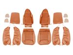 Triumph TR6 Leather Faced Seat Cover Kit for 2 Seats and Head Rests - New Tan - RR1217NTANLEATH