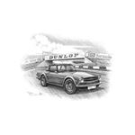 Triumph TR6 Personalised Portrait in Black and White - RR1557BW
