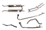 Stainless Steel Exhaust System - Type 35 Auto - Manual and A Type Overdrive - Small Bore Tail Pipes - RS1039