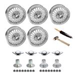 Wire Wheel Conversion Kit 5.5 x 14&quot; (MWS Centre Lock Tubeless Chrome Wheels) 2 Eared Spinners - RS1087C