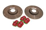 Front Brake Kit - Rossini Uprated Discs and EBC Green Stuff Pads - RS1091UR2