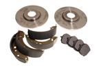 Front and Rear Brake Kit - Standard Discs/Pads/Shoes - RS1092