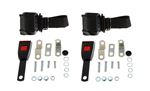 Front Seat Belt Kit Inertia Type (pair) - No wiring - Black - RS1332BLACK - Securon