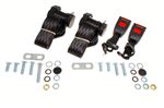 Front Seat Belt Kit Inertia Type (pair) - With wiring - Black - RS1332WBLACK - Securon