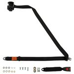 Rear Seat Belt Kit - 3 Point Inertia Type - Each - Black - RS1394INRKBLK - Securon