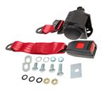 Rear Seat Belt Kit - 3 Point Inertia Type - Each - Red - RS1394INRRED - Securon