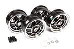 Factory Alloy Wheel Set of 4 - Black Spokes (includes black nuts and plain centres) - RS14624