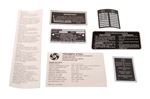 Triumph Stag Information Labels and Commission Plates