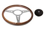 Moto-Lita Steering Wheel and Boss - 14 inch Wood - Slotted Spokes - Flat - Thick Grip - RS1538FSTG
