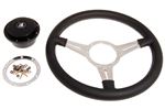 Moto-Lita Steering Wheel and Boss - 14 inch Leather - Slotted Spokes - Dished - RS1539DS