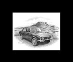 Triumph Dolomite 1500 - 1970 Personalised Portrait in Black and White - RT1300BW