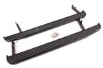Side Step (pair) Black With Rubber Tread Plate - RTC9507ABPC - Aftermarket