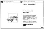 Parts Fiche - Range Rover Classic NAS - 1987-1992 - RTC9933FZGR - OTP