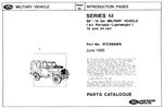 Parts Fiche - 1/2 Ton Series Military Vehicle - 1971-1984 - RTC9968FAGR - OTP