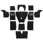 Tufted Carpet Set - Black - Triumph TR3A from TS60001 - RW3019BLACK