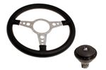 Moto-Lita Steering Wheel and Boss - 14 inch Leather - Adjustable Column - Flat - RW3194