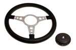 Moto-Lita Steering Wheel and Boss - 14 inch Leather - Fixed Column - Flat - RW3195